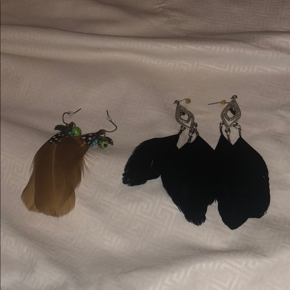 Feather earrings